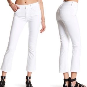 MOTHER The insider crop stayin alive jeans white